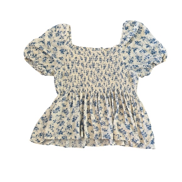 Blue Floral CottageCore Top - Picture 2 of 5